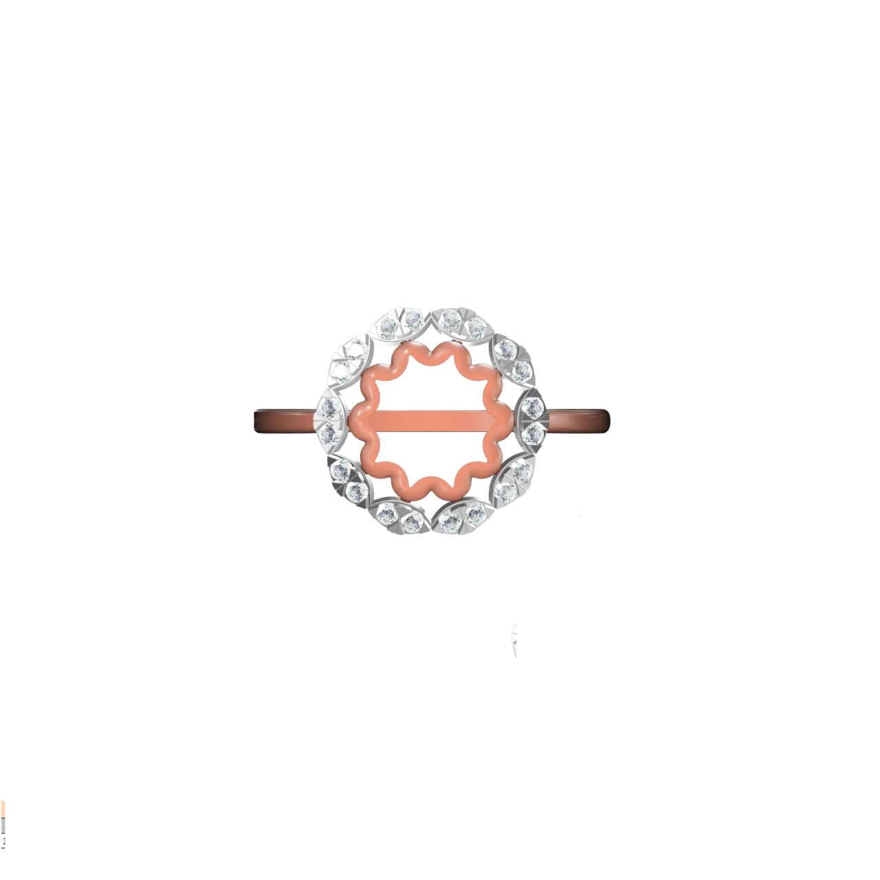 Elegant Natural Gold Diamond Ring For Women